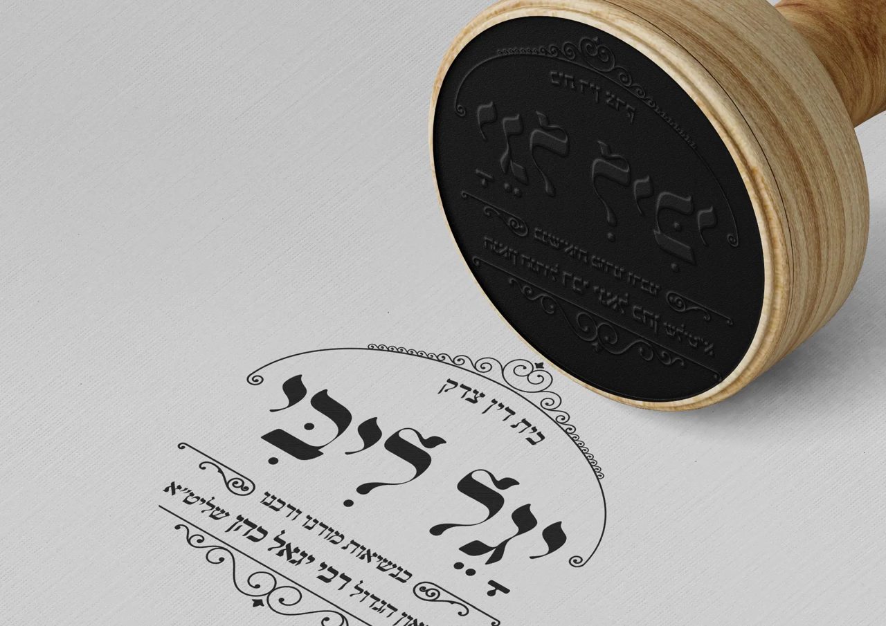חותמת בית הדין של בד״ץ ״יגל ליבי״ בנשיאות הרב יגאל כהן שליט״א